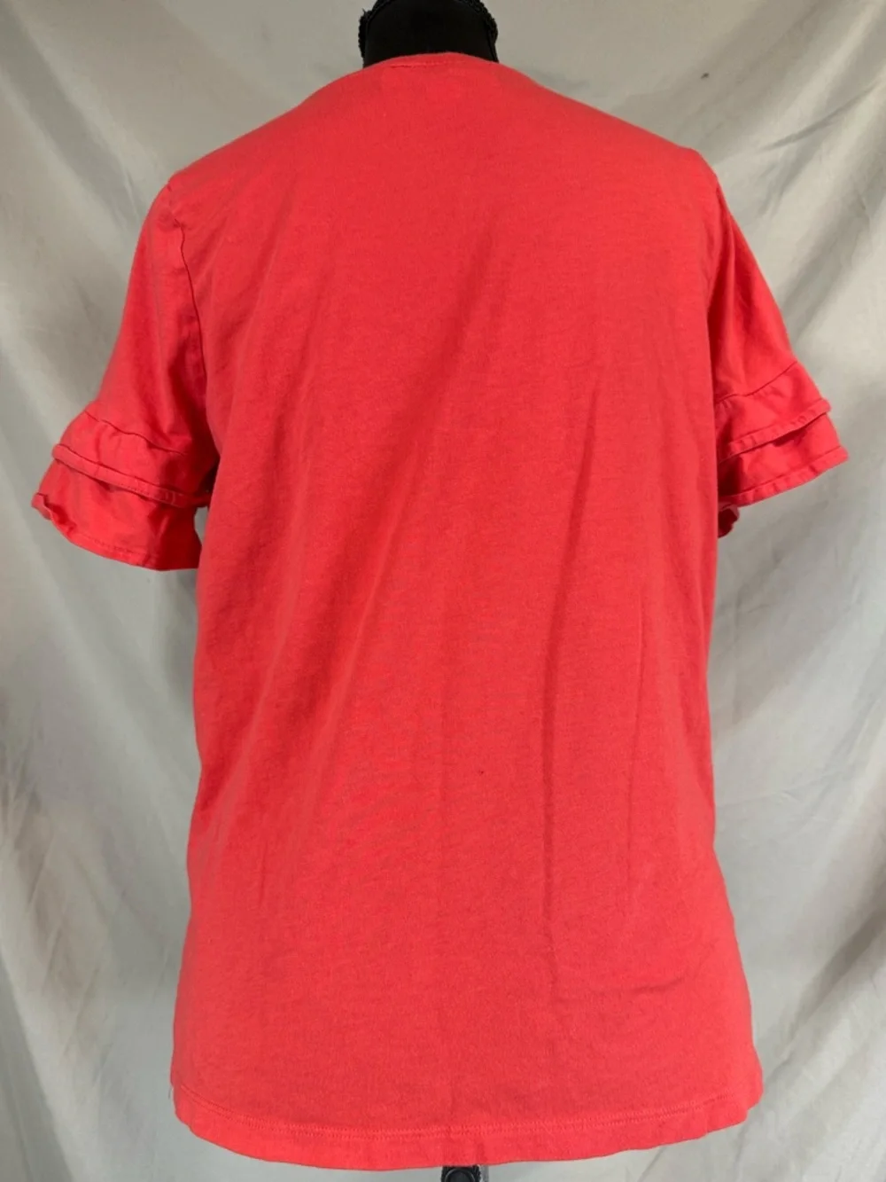 Michael‎ Michael Kors Ruffled Sleeve Top - Coral - Small